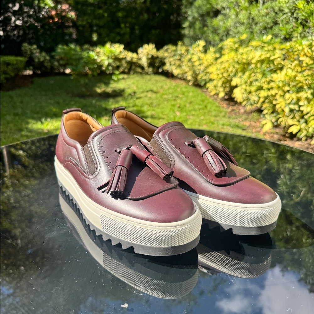 Salvatore Ferragamo Lucca Tasselled Leather Sneakers